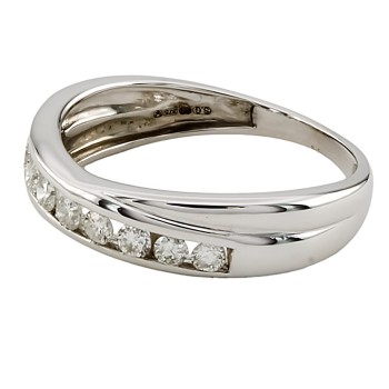 9ct white gold diamond 0.33cts half eternity Ring size N